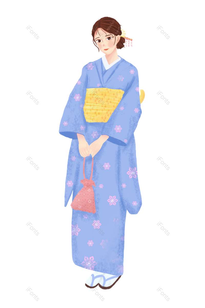 日本图片,人物元素,卡通人物PNG,日本元素免抠素材